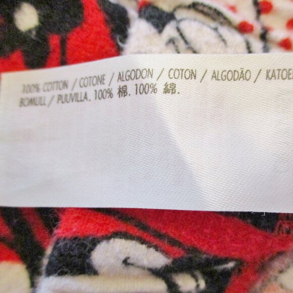Disney Womens Flannel Pajama/Lounge Pants Mickey&Minnie, Red, Tie Close Size 2XL - Picture 11 of 13